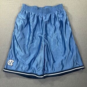 VTG Nike Air Jordan NCAA North Carolina Shorts L Reversible Shiny Baggy Tar Heel